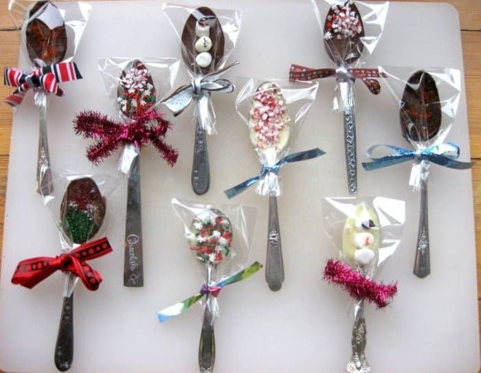 regalos fáciles de cuchara bañada en chocolate